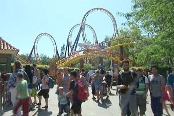 Au parc Astérix, ce mercredi. 