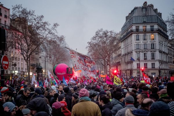 Le cortège passera par plusieurs axes du sud parisien. (Archives, manifestation du 19 janvier 2022)