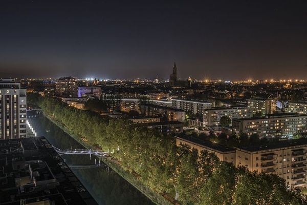 Strasbourg depuis l'une des tours «Black Swans»