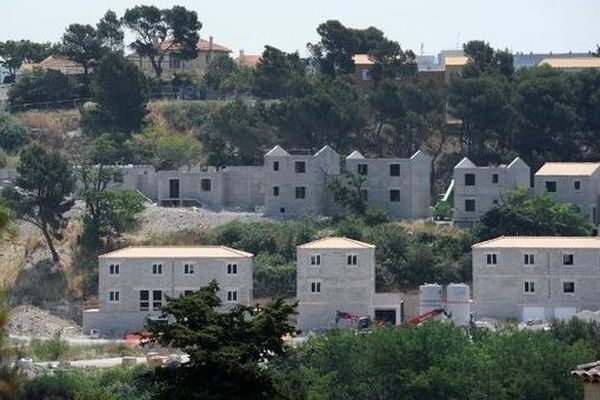 Le chantier des villas des terrasses Notre-Dame à Septèmes-les-Vallons, en juillet 2013.