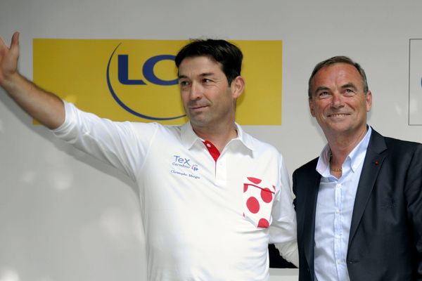 Christophe Mengin aux côtés de Bernard Hinault