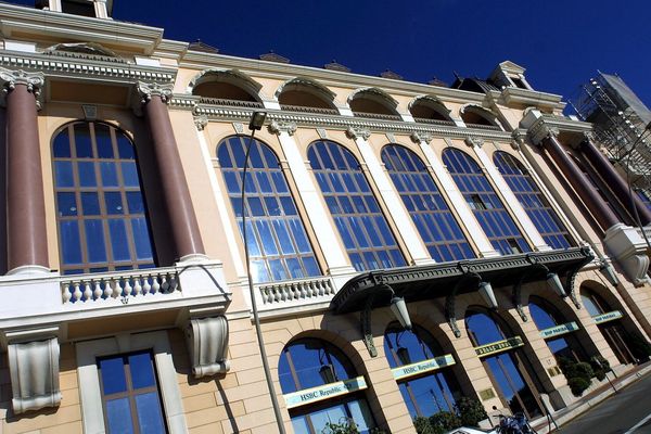 La banque HSBC à Monaco, avenue d'Ostende