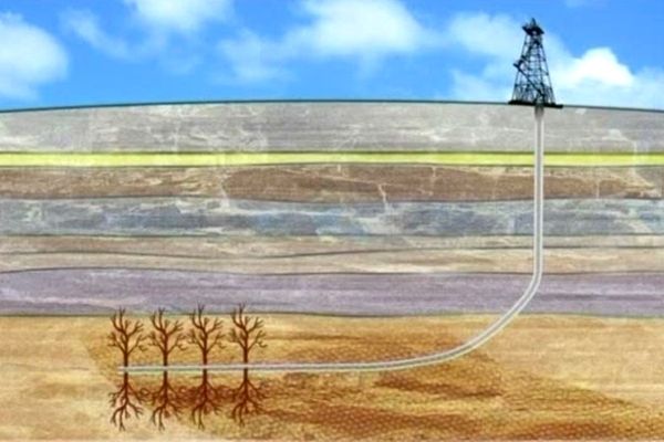 Schéma d'exploitation d'hydrocarbures gazeux ou liquides (photo d'illustration)