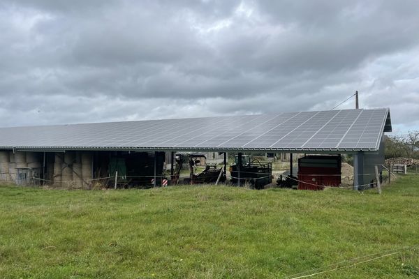 Photo d'illustration. Un exemple d'agrivoltaïsme dans l'Orne.