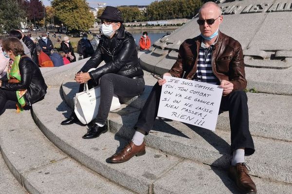 C'était le 18 octobre, la manifestation devant la préfecture de Nantes en hommage à Samuel Paty