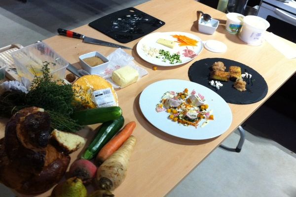 Les plats préparés par Benjamin Bajeux ce matin.