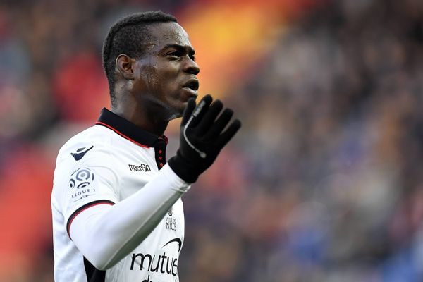 Mario Balotelli aux couleurs de l'OGC Nice, 12ème journée du championnat de France de Ligue 1