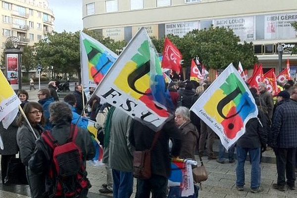 Manifestation contre la réforme des retraites, Caen, 26 novembre 2013