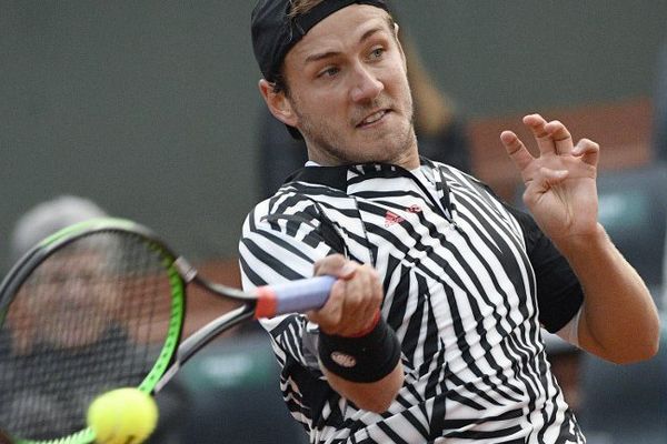 Lucas Pouille, ce mardi, à Roland-Garros. 