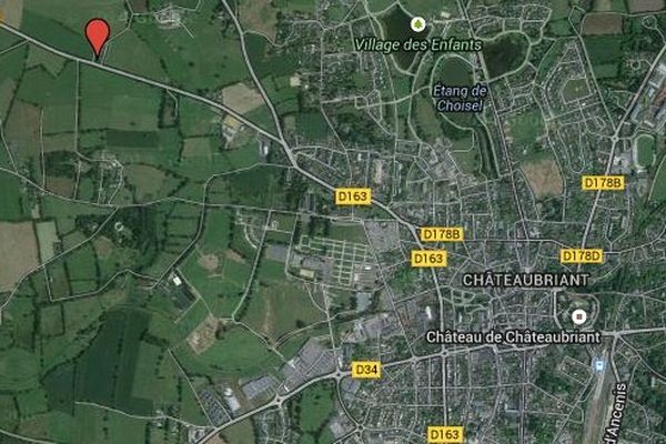 L'accident a eu lieu sur la D772 sur la commune de Châteaubriant