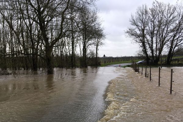 Inondations au Landreau, en Loire-Atlantique, 5 mars 2020