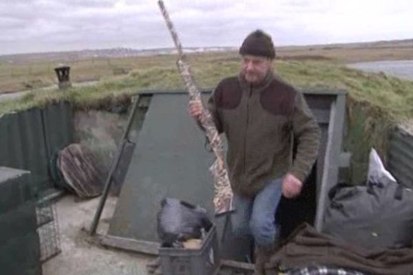 Un chasseur en Baie de Somme