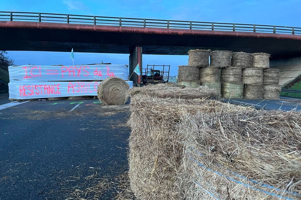 Illustration, blocage autoroute agriculteurs du Tarn et Garonne.