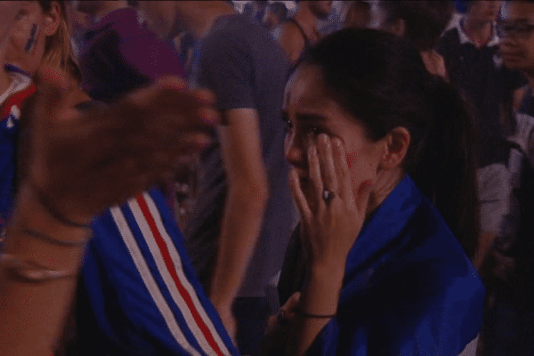 Beaucoup de supporteurs des Bleus étaient tristes à pleurer.