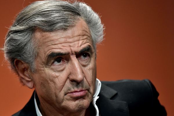 Bernard-Henri Levy photographié en mai 2017 lors d'un forum contre l'abstention, deux jours avant le second tour des élections présidentielles.