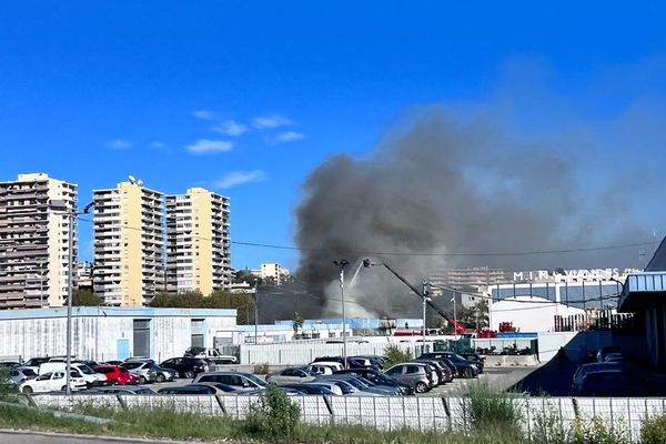 Le feu dans un entrepôt du MIN à Nice est désormais circonscrit.