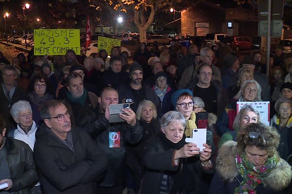 Le député LFI Michel Sala avait appelé à un rassemblement à Quissac dans le Gards, vendredi 8 décembre 2023, après la distribution de tracts néonazis dans le village.