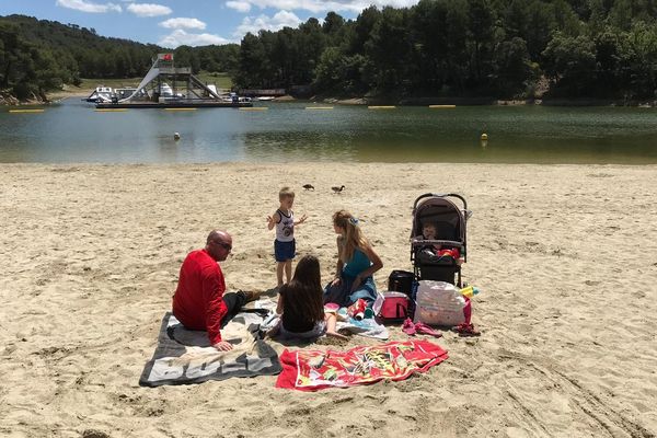 La plage du lac de Cavayère à Carcassonne - 12/06/2019