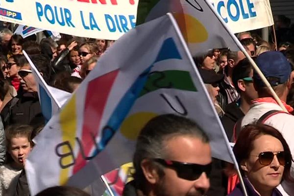 Manifestation ce mardi 19 mars 2019 à Nice à l'appel des syndicats CGT, FSU et Sud pour davantage de pouvoir d'achat.