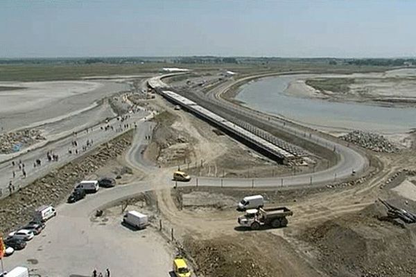 La boucle spécialement aménagée pour le contre la montre individuel du Tour de France au Mont Saint Michel