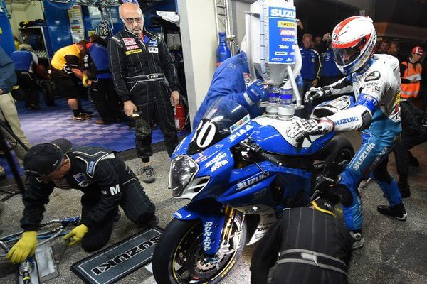 Vincent Philippe dans les stands du Bol d'Or 2015