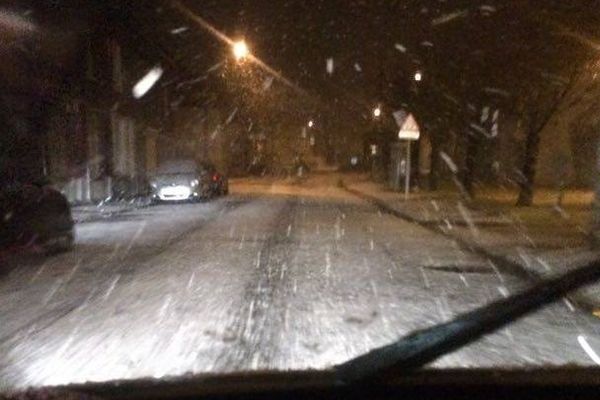 Neige sur Carvin hier soir, 22 novembre