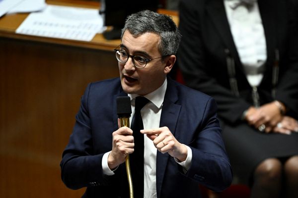 Le ministre de l'Intérieur et des Outre-mer, Gérald Darmanin, à l'Assemblée nationale le 19 décembre 2023.