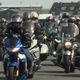 Les motards sont manifesté à Calais ce samedi 13 avril 2024.