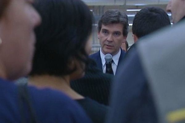 Arnaud Montebourg a présenté ses voeux aux salariés du site.