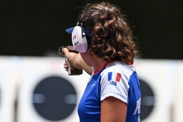 La française Mathilde Lamolle, aux JO de Tokyo, en 2020.