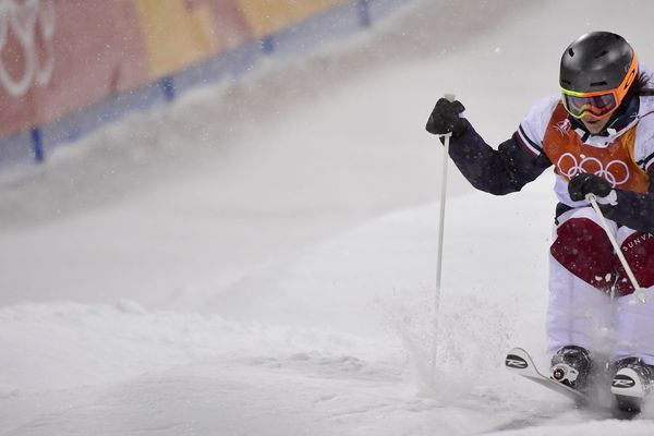 La championne Perrine Laffont lors des Jeux Olympiques de Pyeongchang, en 2018.