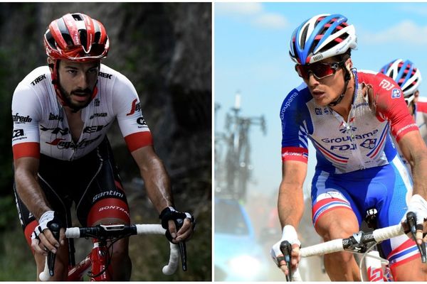 Julien Bernard (à gauche) et Arthur Vichot (à droite) ont achevé dimanche le Tour de France.