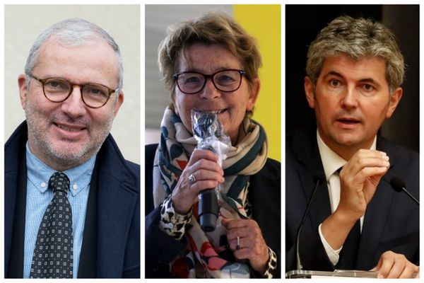 Denis Thuriot, Marie-Guite Dufay et Gilles Platret, têtes de liste pour les élections régionales en Bourgogne-Franche-Comté.