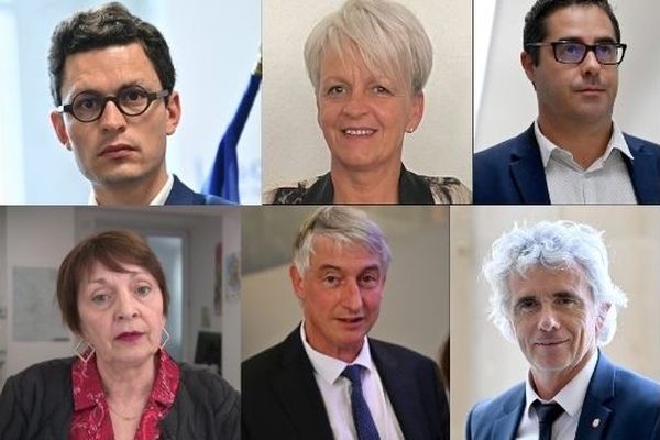 Dans la Loire, les habitants découvrent un seul nouveau visage, celui de Pierrick Courbon (en haut à droite), dans la 1ʳᵉ circonscription. Tous les autres députés sortants sont réélus.