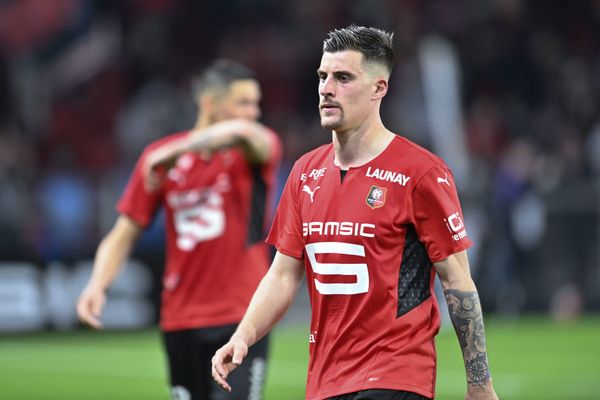 Le milieu de terrain du Stade Rennais Baptiste Santamaria