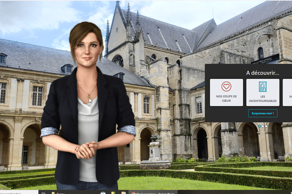 Anna, guide virtuelle aux musées de Reims, robot doté d'intelligence artificielle