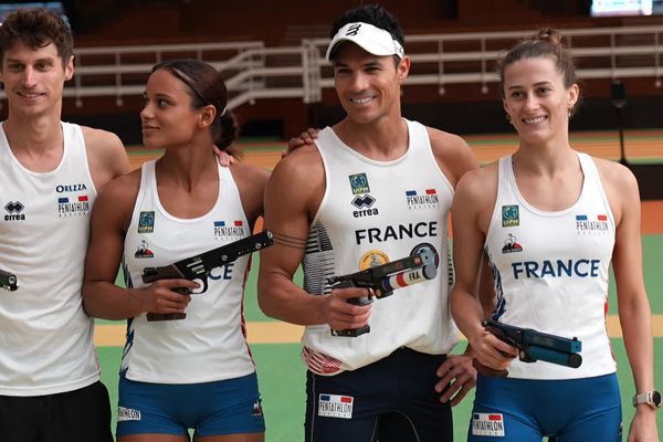 De gauche à droite : Pierre Dejardin, Rebecca Castaudi, Christopher Patte et Jessye Degomesse.