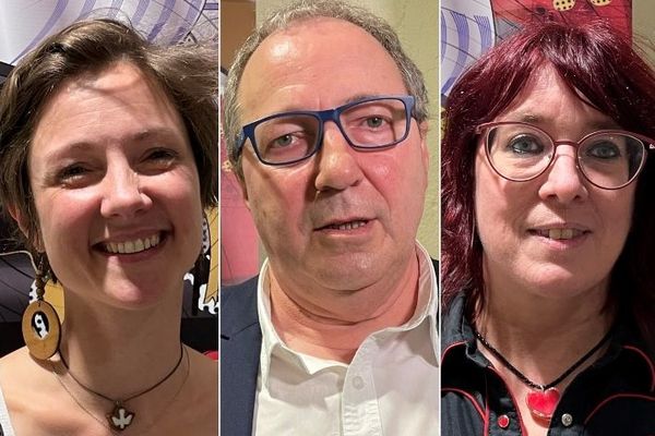 Les trois finalistes dans les locaux de France bleu Alsace