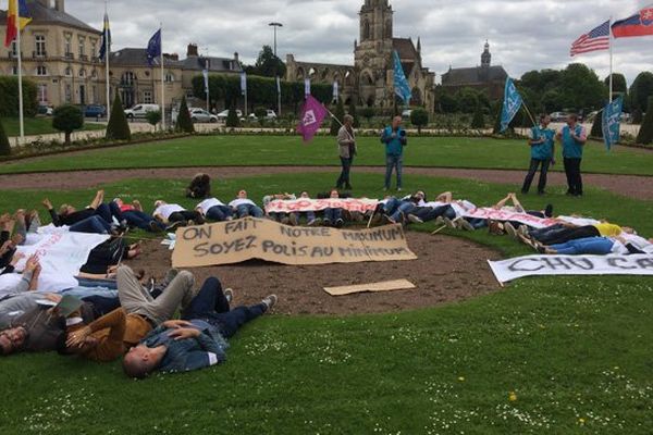 Manifestation ce mardi du personnel des urgences du CHU, un personnel qui en est à son 25e jour de grève