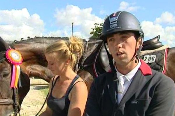 Mathieu Lemoine a remporté sur son terrain les 3 épreuves du Concours complet international de Sandillon (Loiret) - 3 août 2014. 