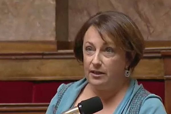 La députée du Calvados Isabelle Attard ce mardi 11 octobre à l'Assemblée nationale