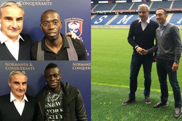  Mouhamadou Dabo, Pape Sané et Steed Malbranque avec Alain Cavéglia