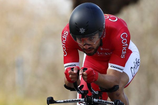 Le vosgien Nacer Bouhanni lors du prologue du Paris-Nice 2016, le 6 mars à Conflans-Sainte-Honorine. 
