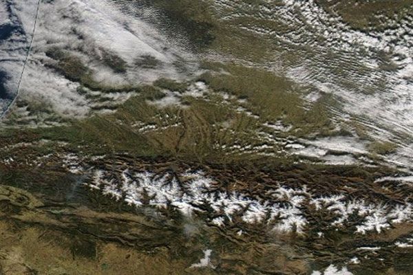 Vue satellite janvier 2017 MODIS/NASA
