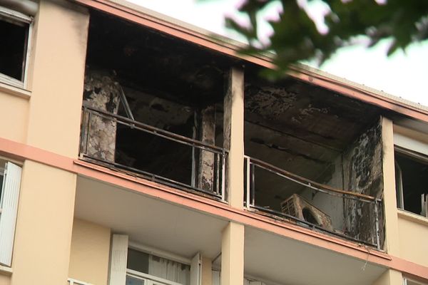 Un incendie le 7 mars 2024, dans un immeuble d'Aiguerelles, Montpellier.