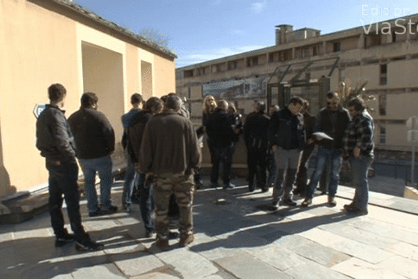 21/02/14 - Fièvre catarrhale ovine: les éleveurs occupent la DDTM à Bastia