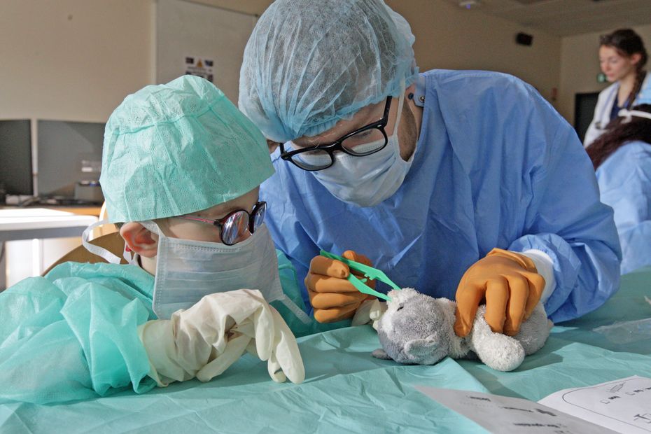 a teddy bear hospital to treat cuddly toys and the anxieties of toddlers