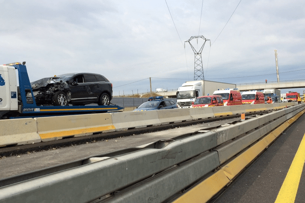 L'accident sur l'A9 à hauteur de Baillargues s'est produit dans la zone de travaux