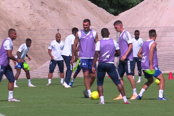 Le dernier entraînement avant la reprise du championnat de Ligue 1 avait lieu le 22 août 2020 à la Meinau.