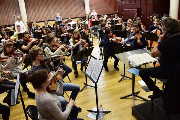 Les élèves du Conservatoire de Lille lors d'une répétition. 